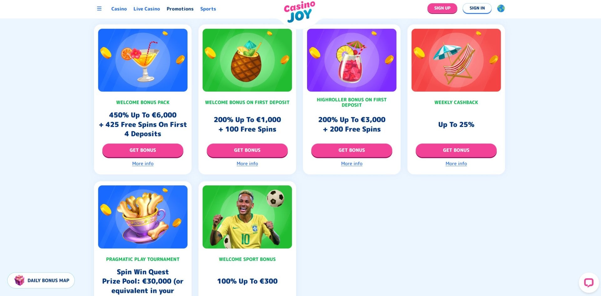 Casino Joy Ongoing Promotions
