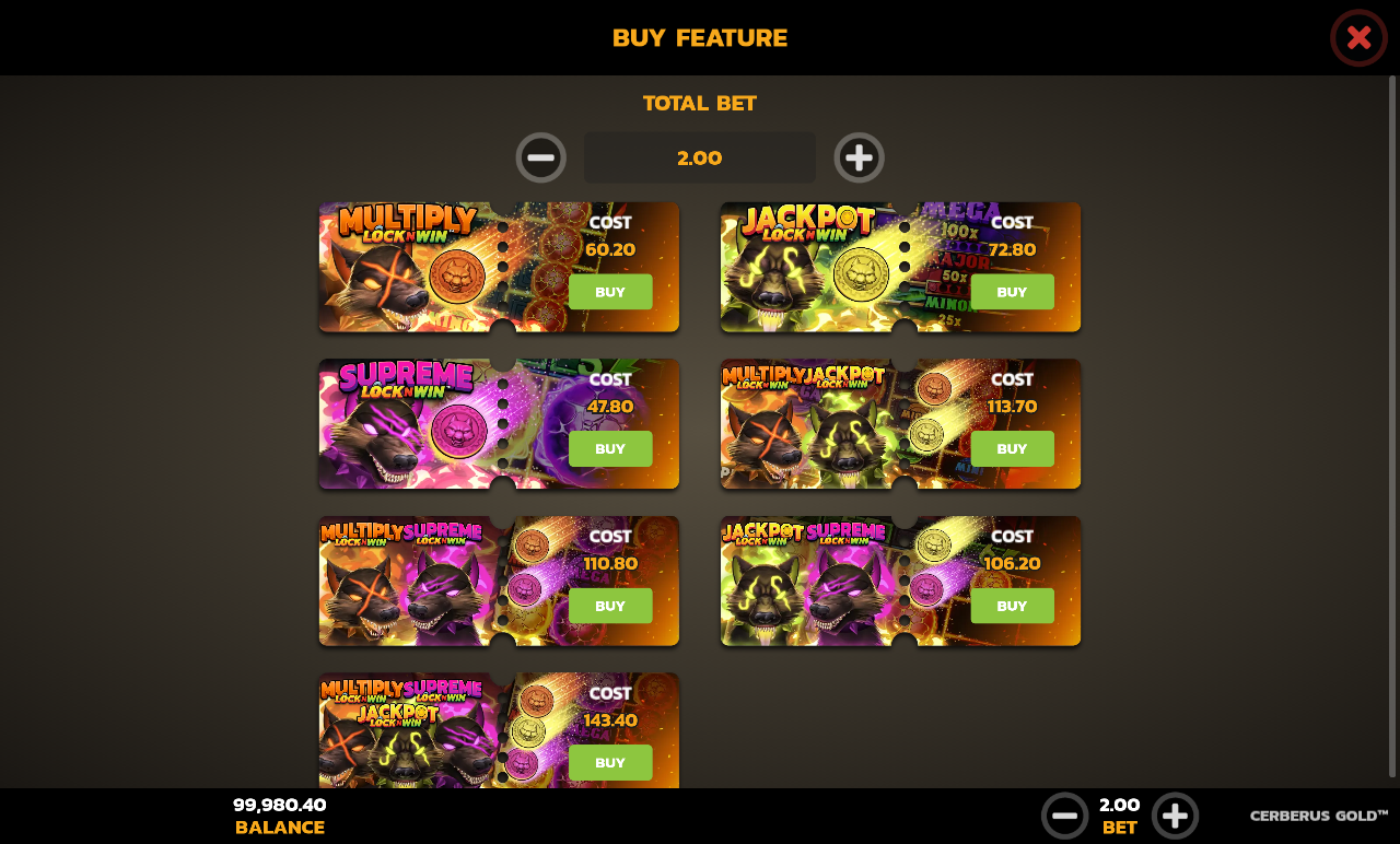 Cerberus Gold bonus buy