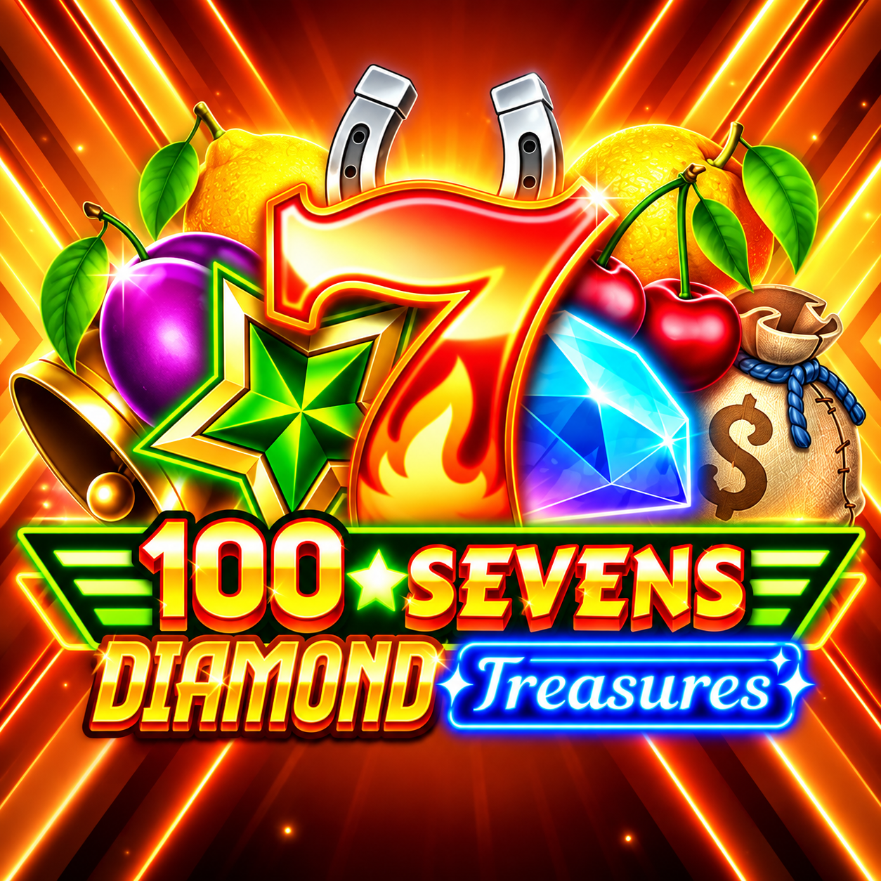 Play 100 Sevens Diamond Treasures Slot Game
