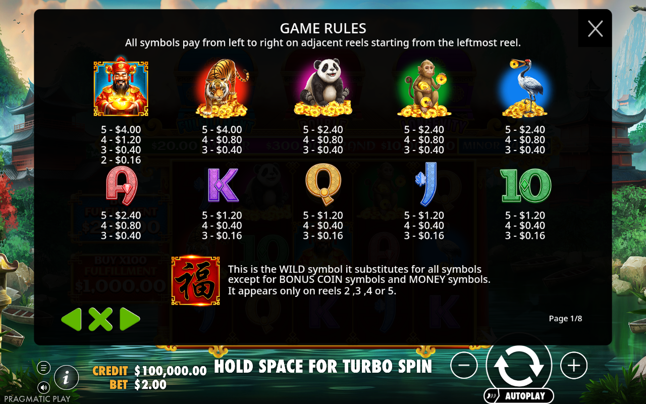 Chests of Cai Shen 2 information screen