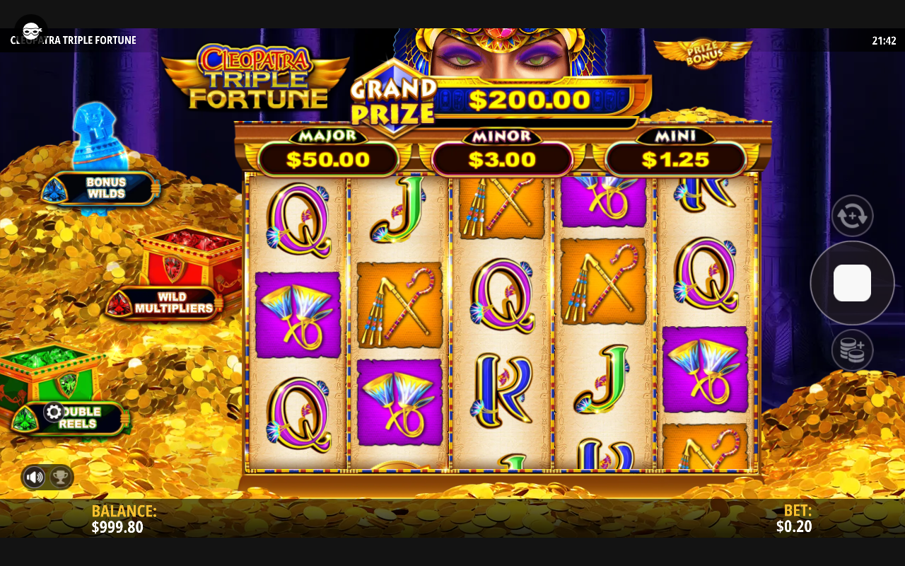 Cleopatra Triple Fortune gameplay