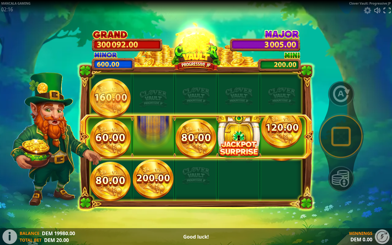 Clover Vault: Progressive JP base game