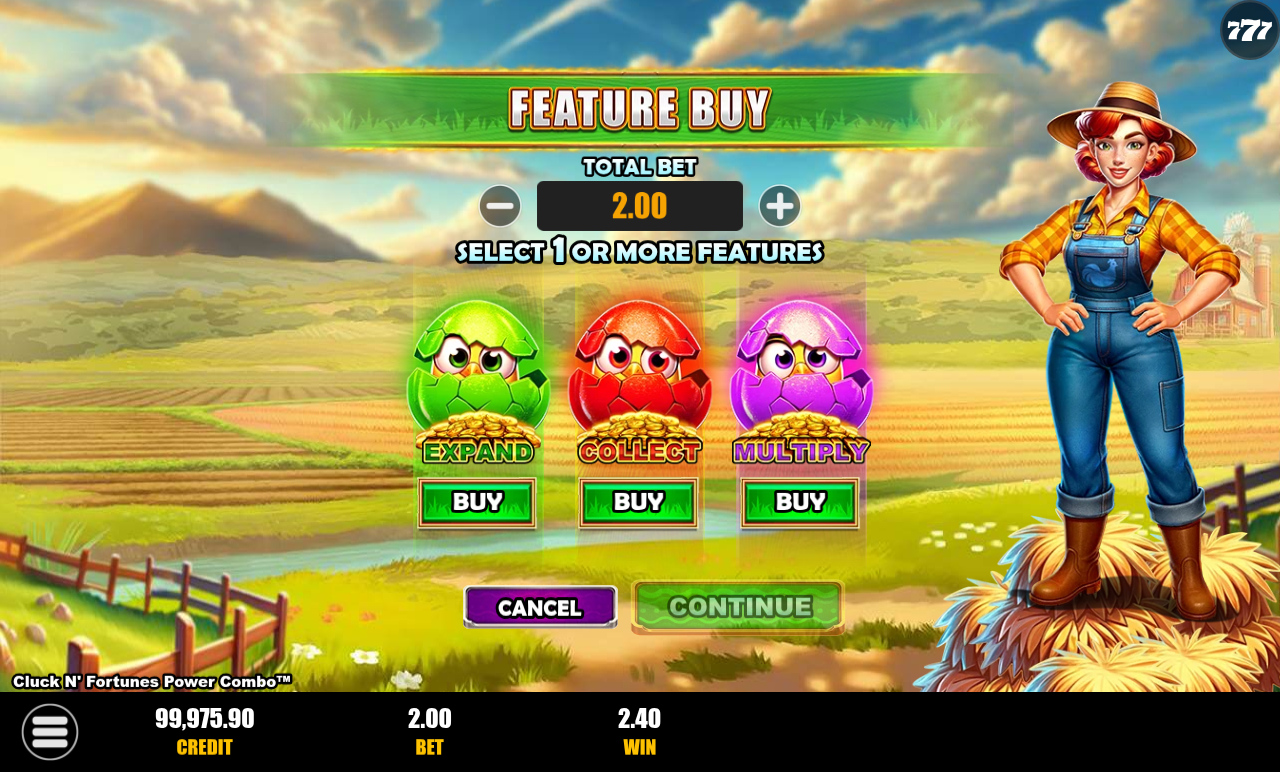Cluck N' Fortunes Power Combo bonus buy
