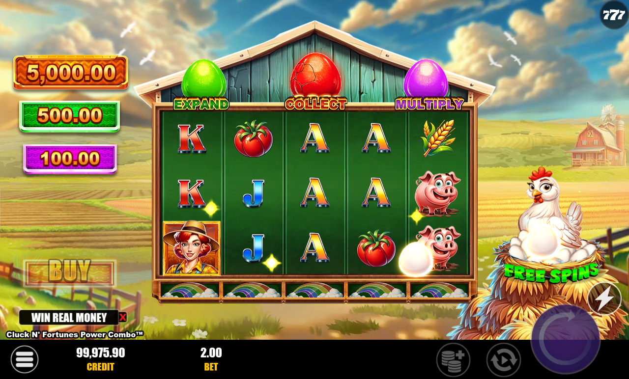 Cluck N' Fortunes Power Combo gameplay