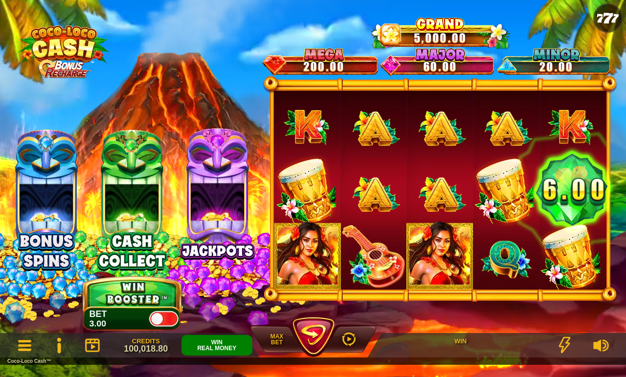 Coco-Loco Cash gameplay