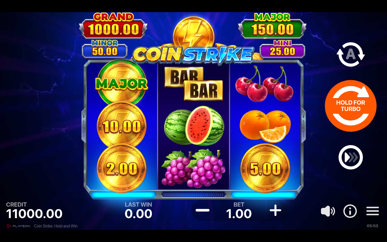 Coin Strike Hold and Win base game