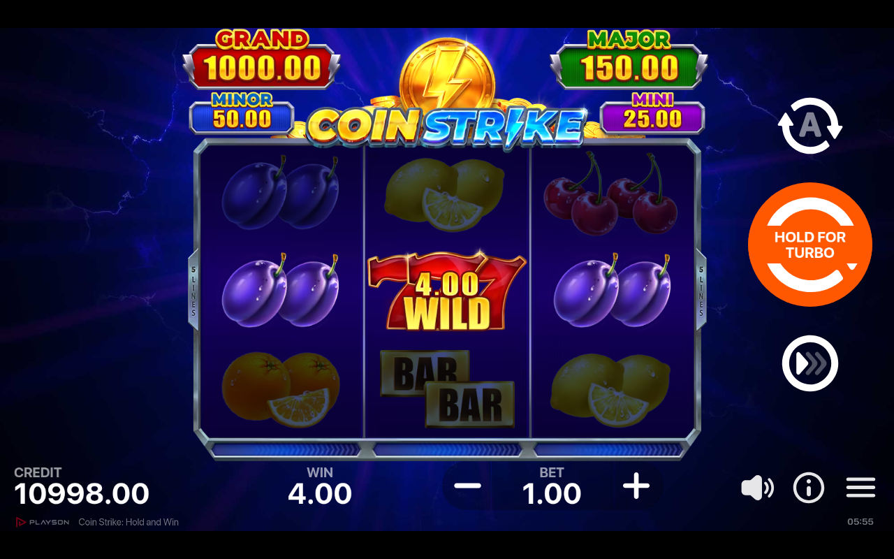 Coin Strike Hold and Win gameplay