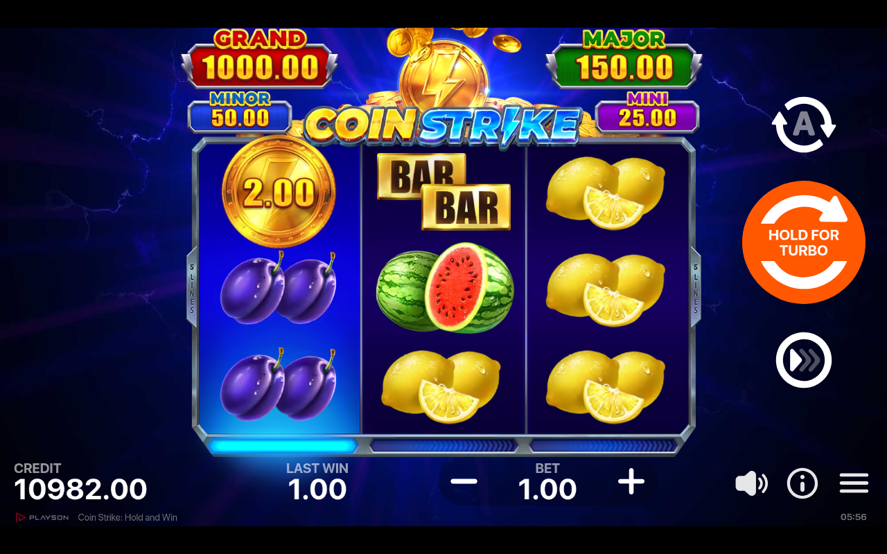 Coin Strike Hold and Win gameplay