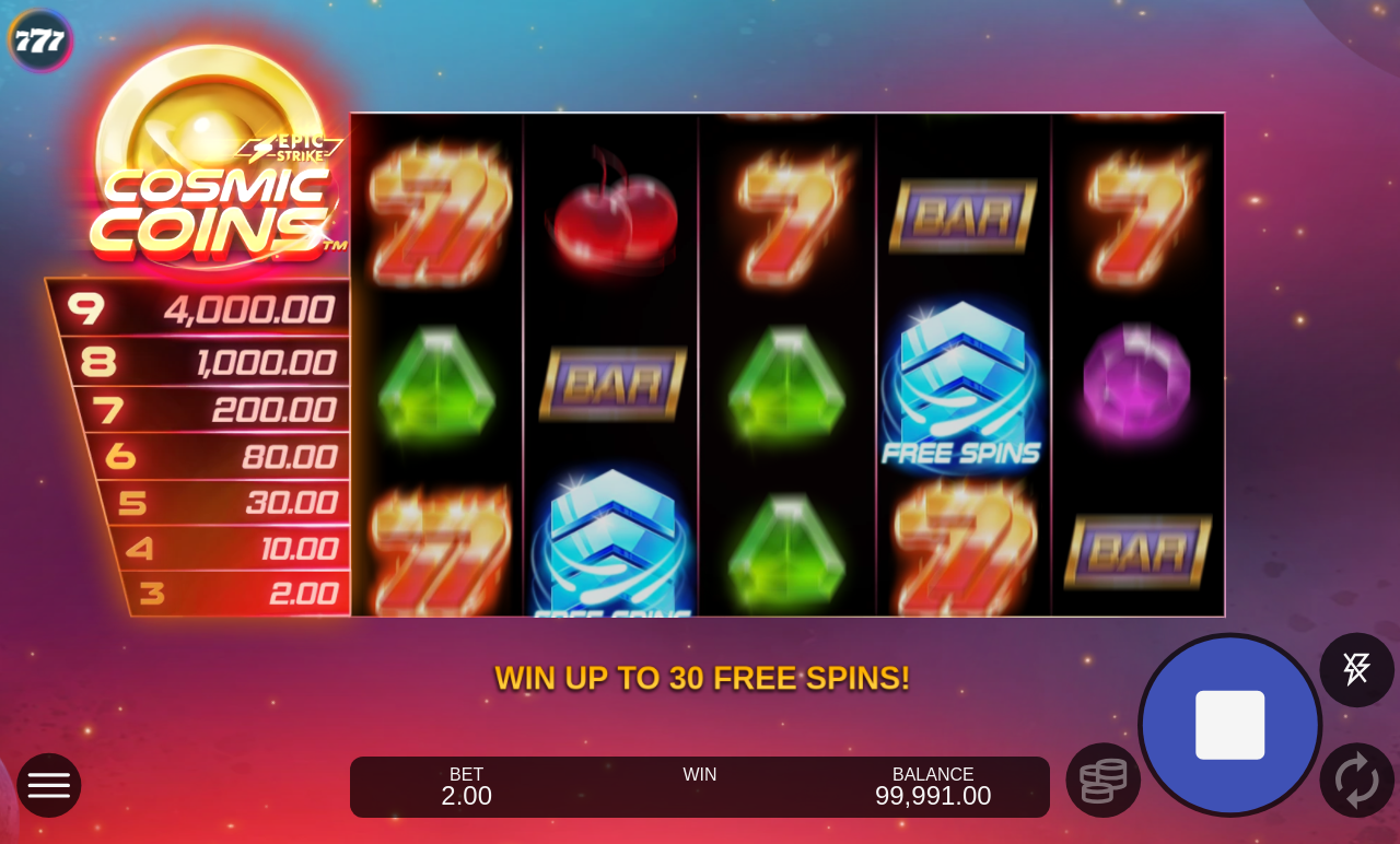 Cosmic Coins gameplay