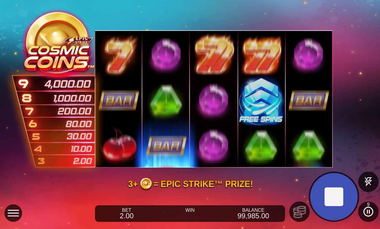 Cosmic Coins base game