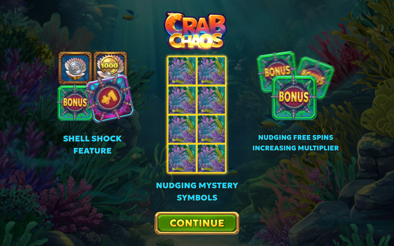 Crab Chaos information screen