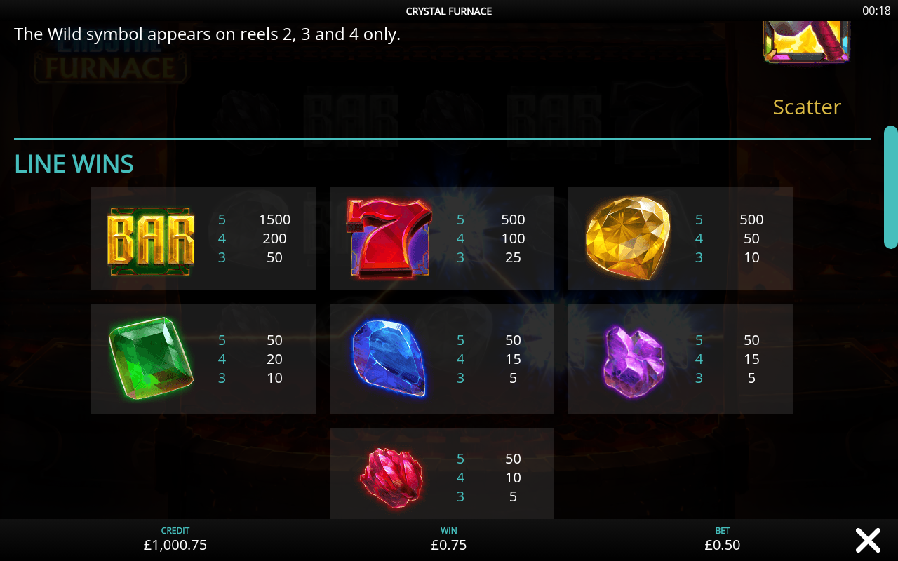 Crystal Furnace information screen