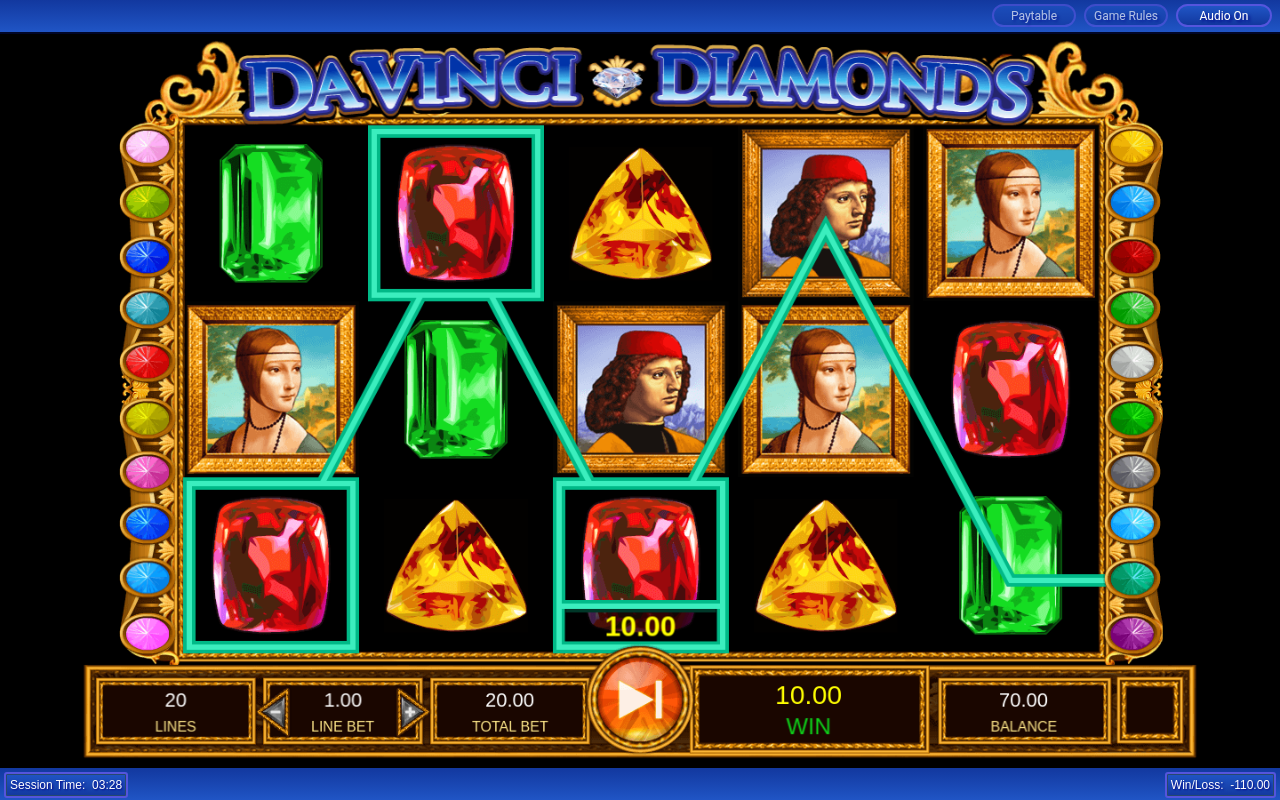 Da Vinci Diamonds gameplay