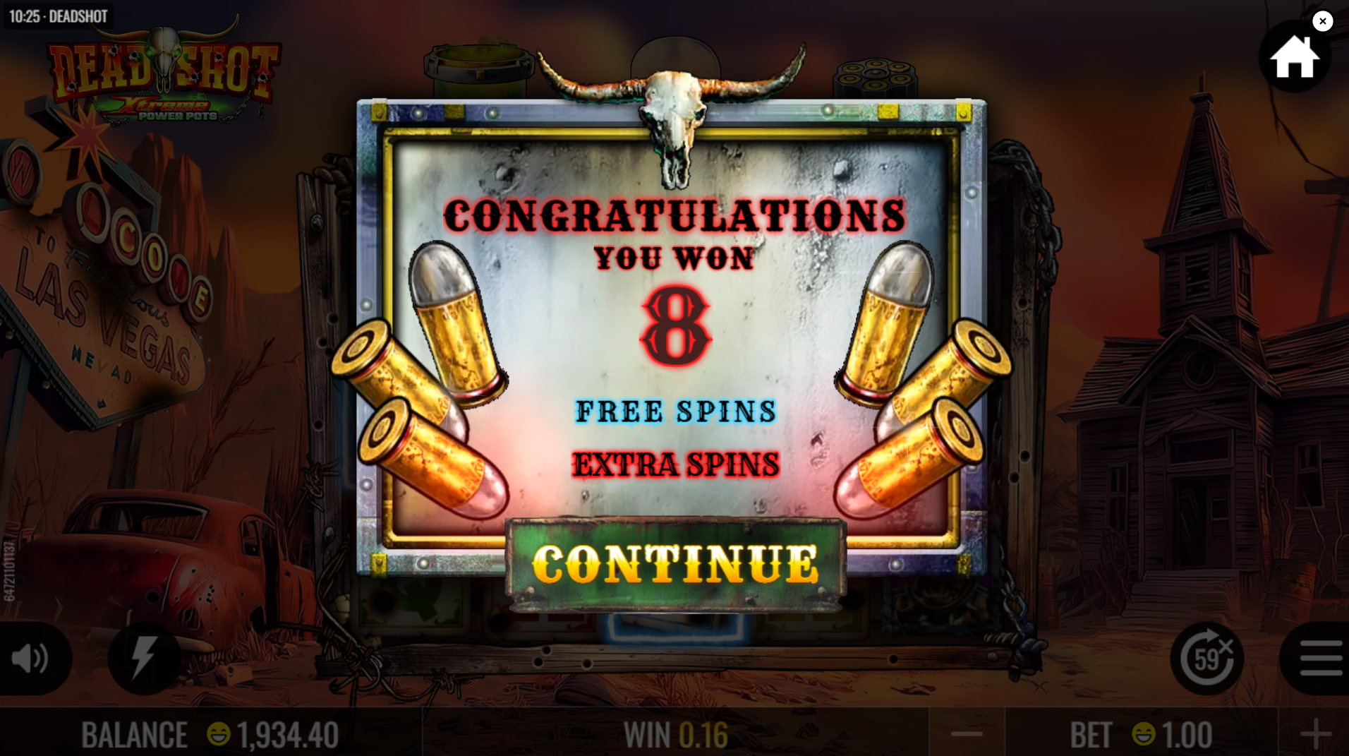 Deadshot X-Treme Power Pots free spins feature trigger