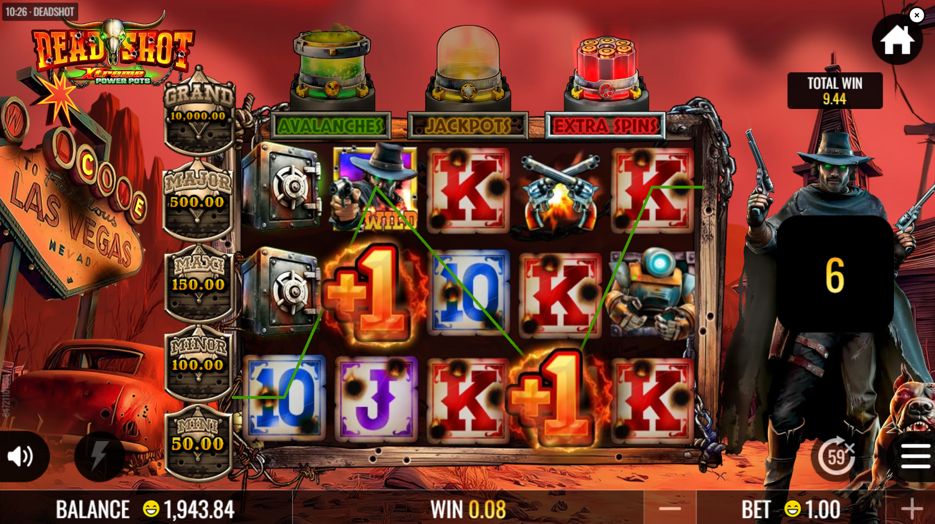 Deadshot X-Treme Power Pots free spins play