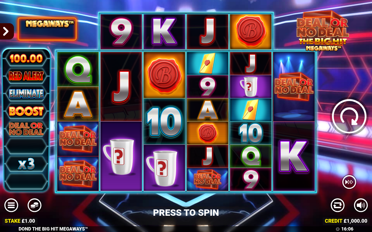 Deal Or No Deal The Big Hit Megaways base game