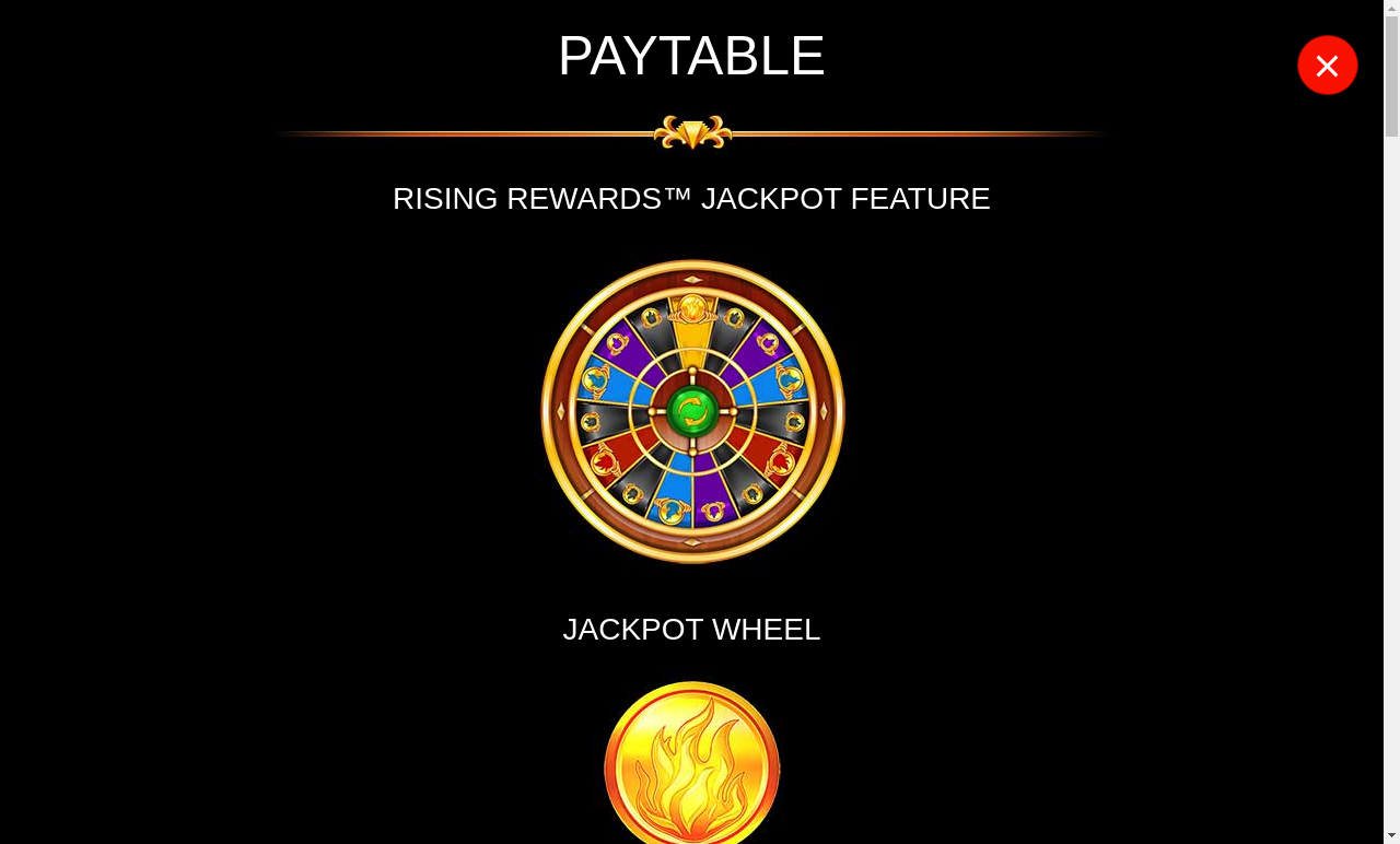 Devilish Fortunes information screen
