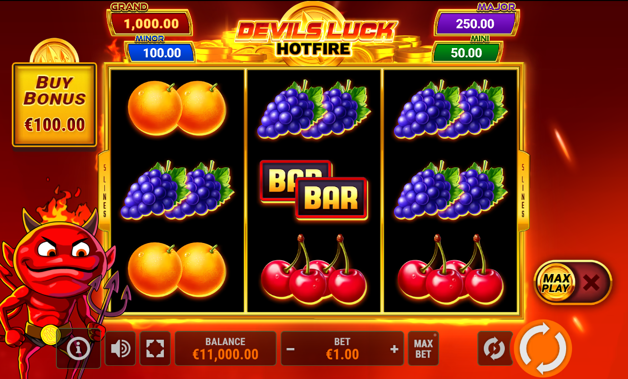 Devils Luck Hotfire Hold & Win base game