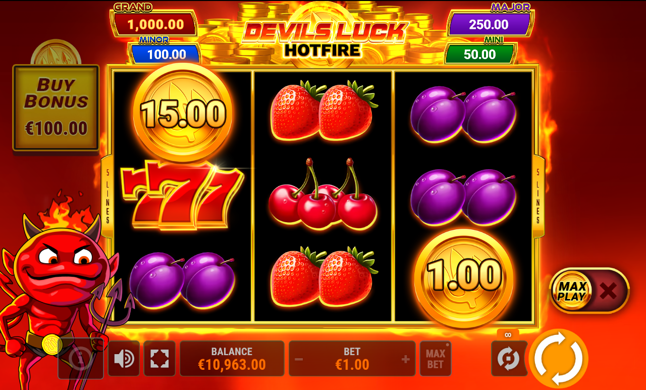 Devils Luck Hotfire Hold & Win gameplay