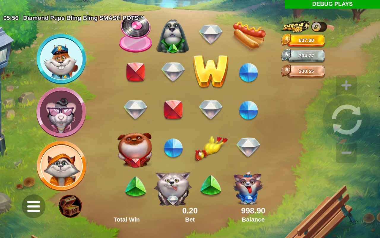 Diamond Pups Bling Bling Smash Pots gameplay