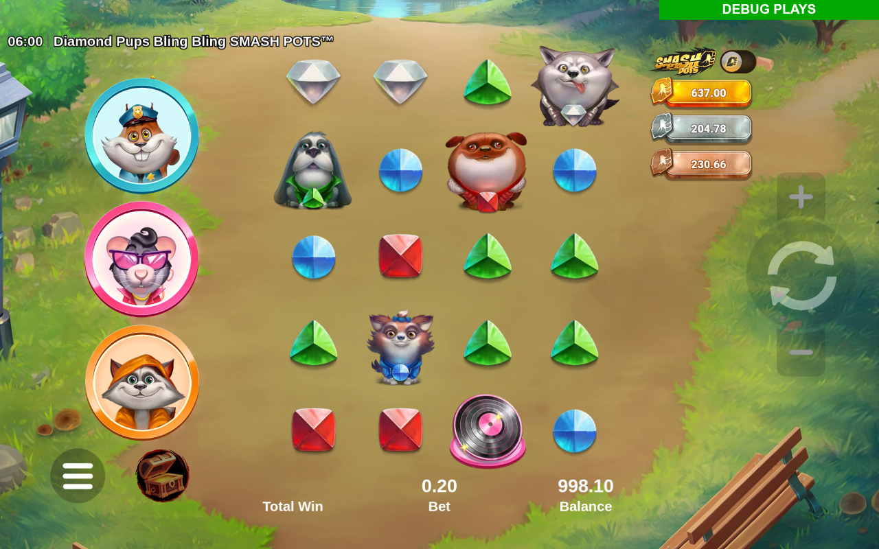 Diamond Pups Bling Bling Smash Pots gameplay