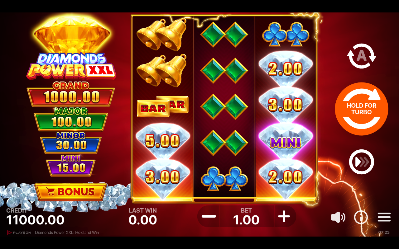 Diamonds Power XXL Hold and Win base game