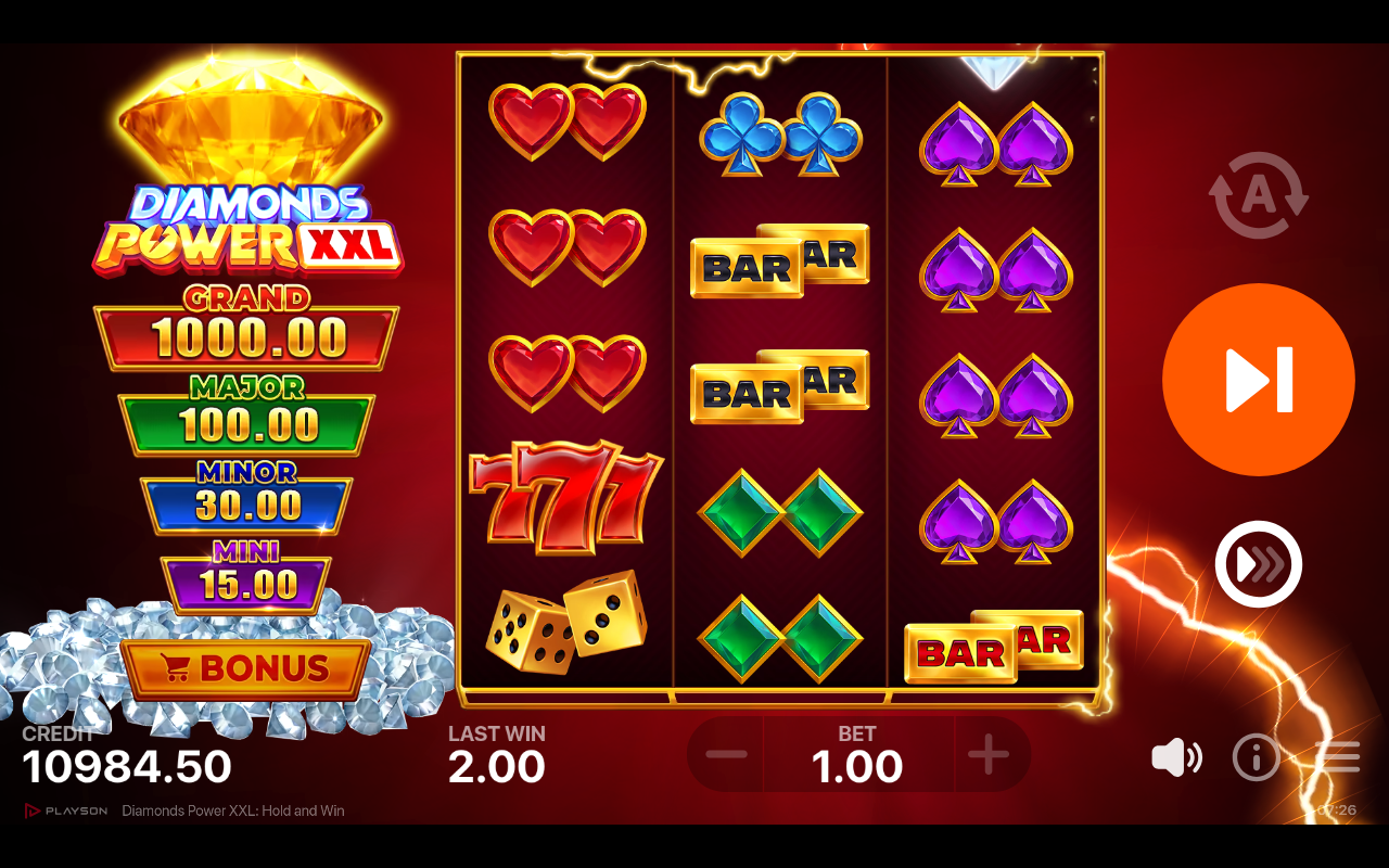Diamonds Power XXL Hold and Win gameplay