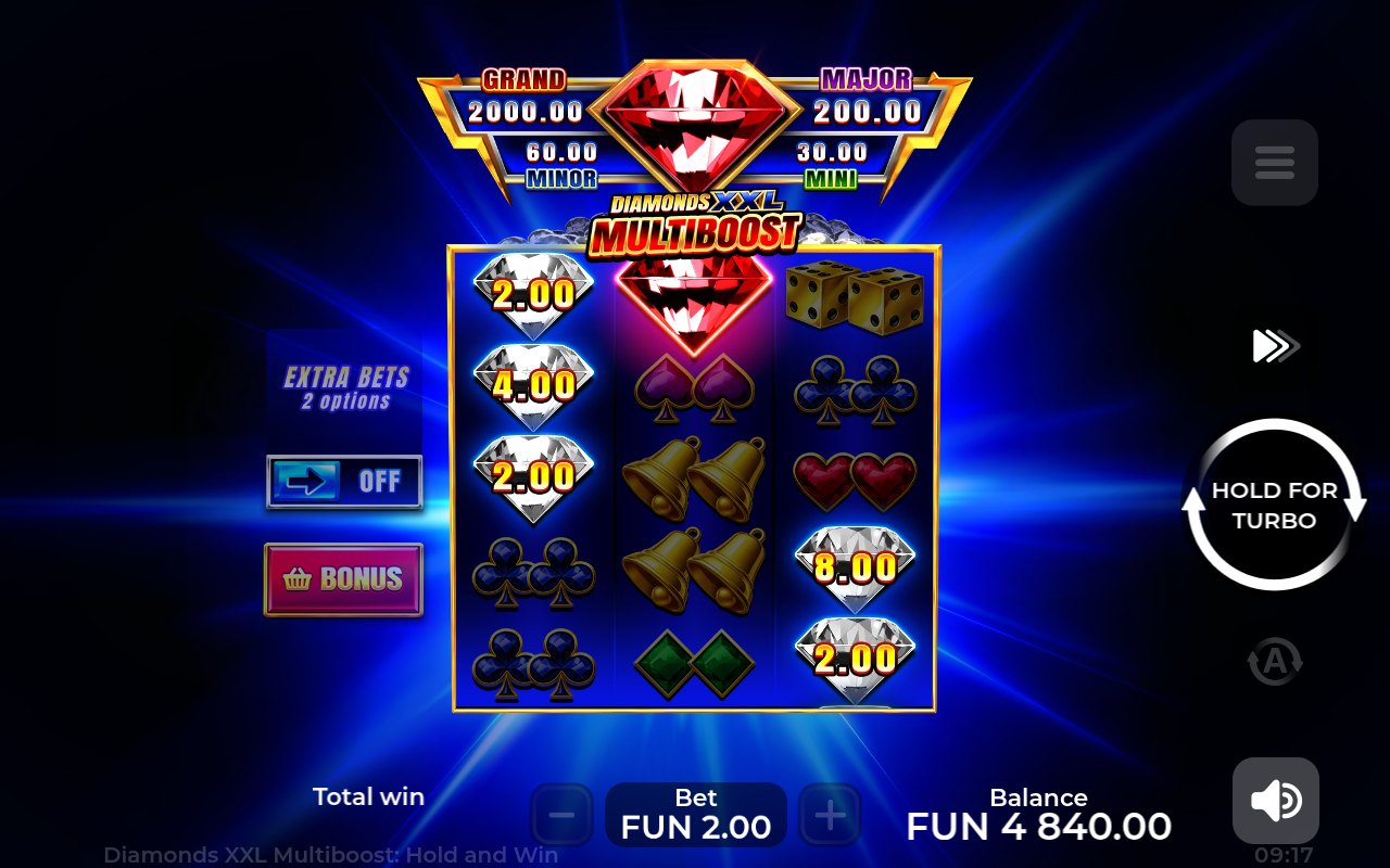 Diamonds XXL Multiboost bonus round