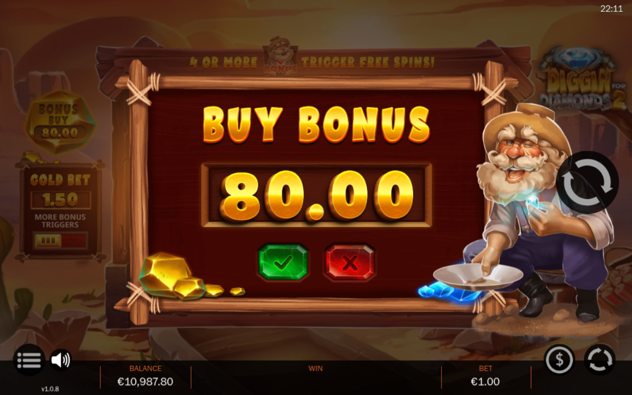 Diggin for Diamonds 2 bonus buy