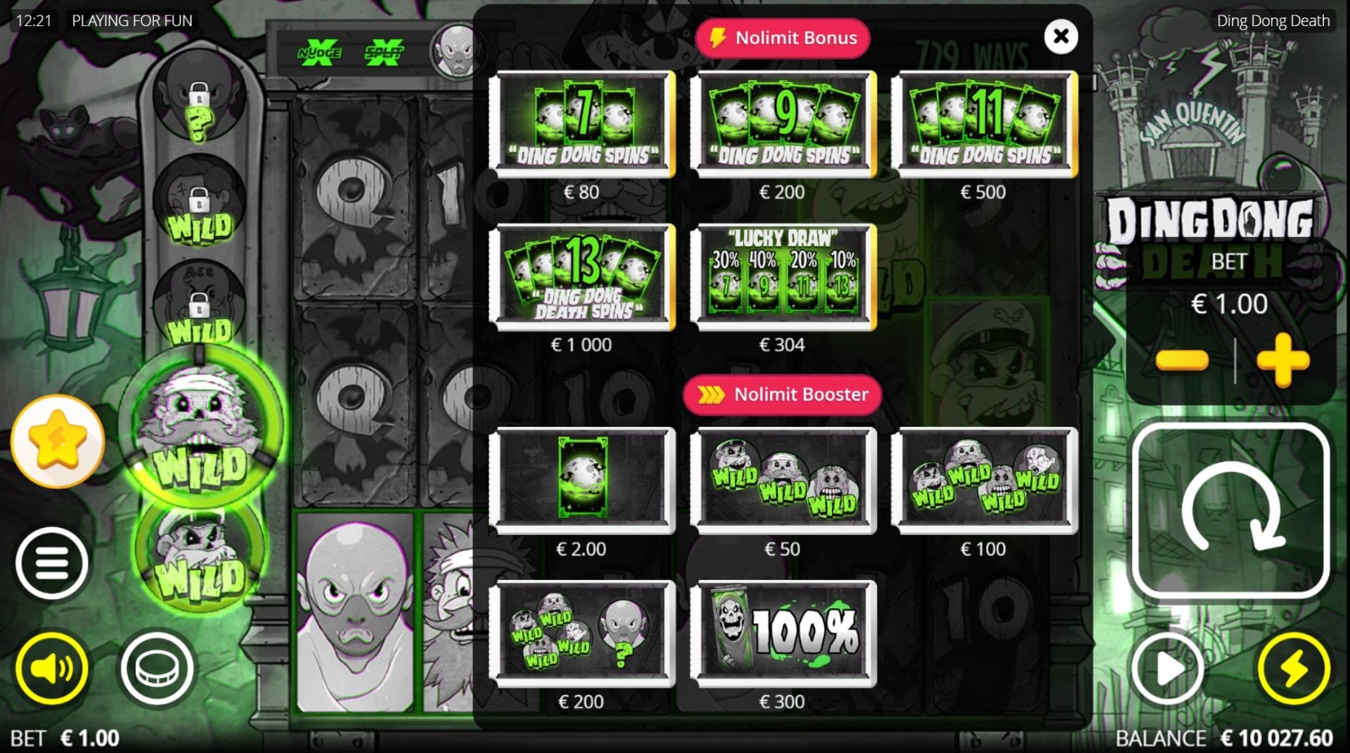 Ding Dong Death Bonus Buy Options