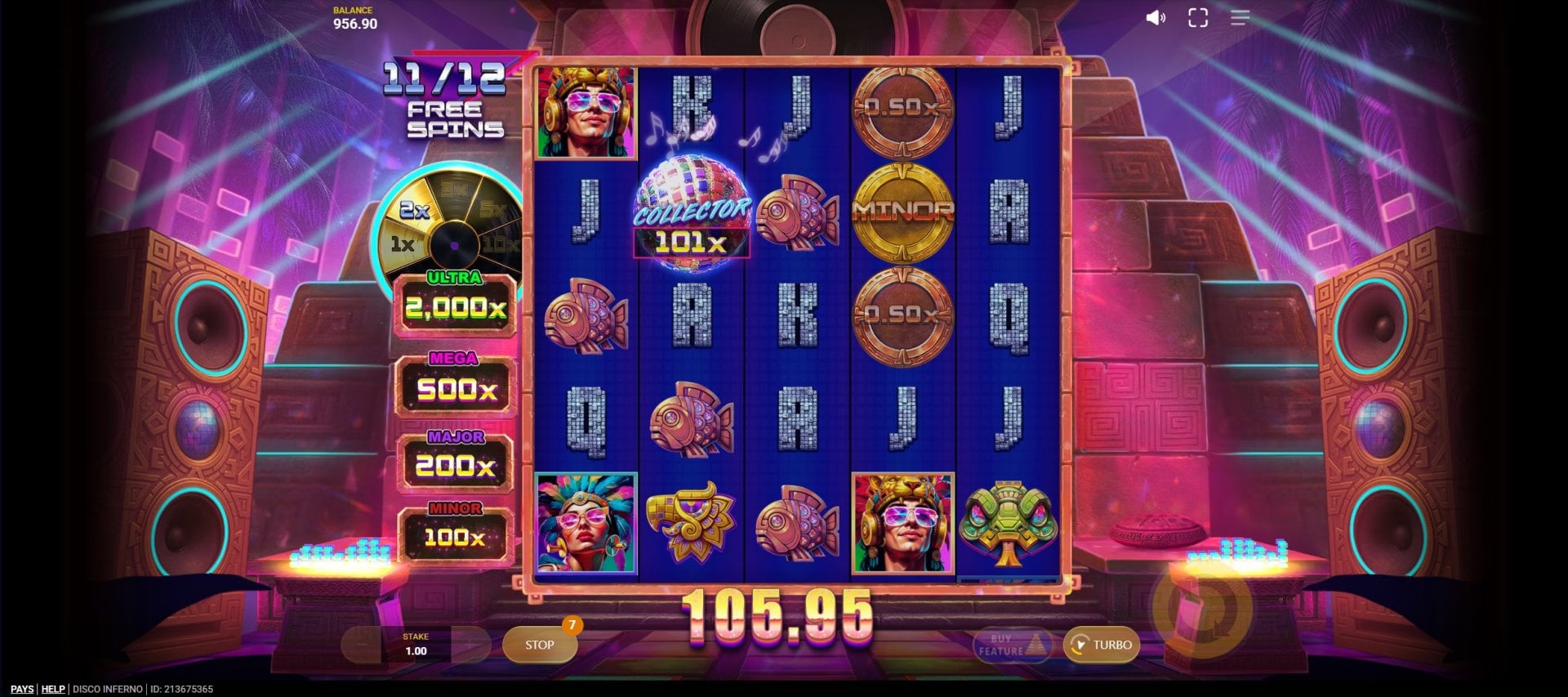 Disco Inferno Free Spins