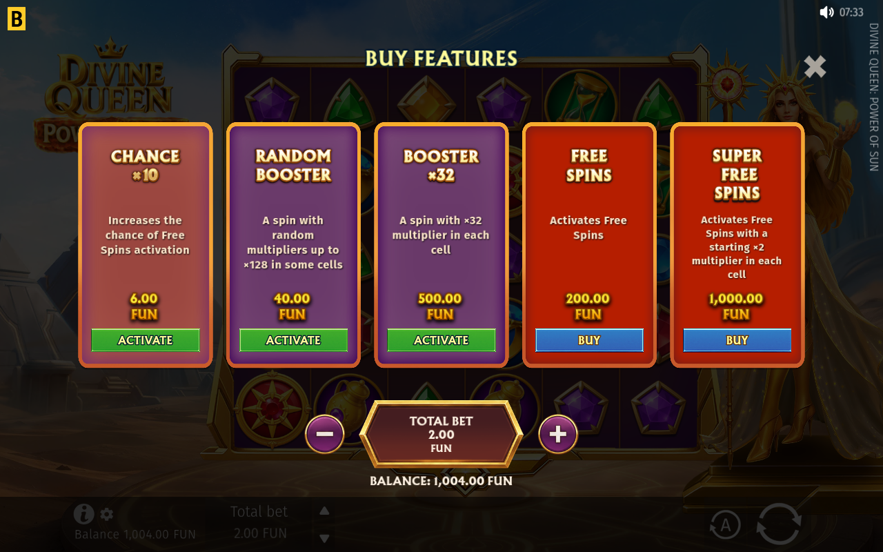 Divine Queen: Power of Sun bonus buy