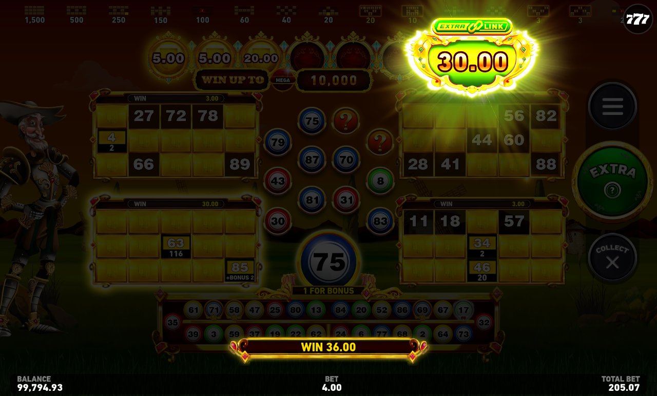 Don Hidalgo Ultra Link&Win ExtraLink and Mega jackpot banner