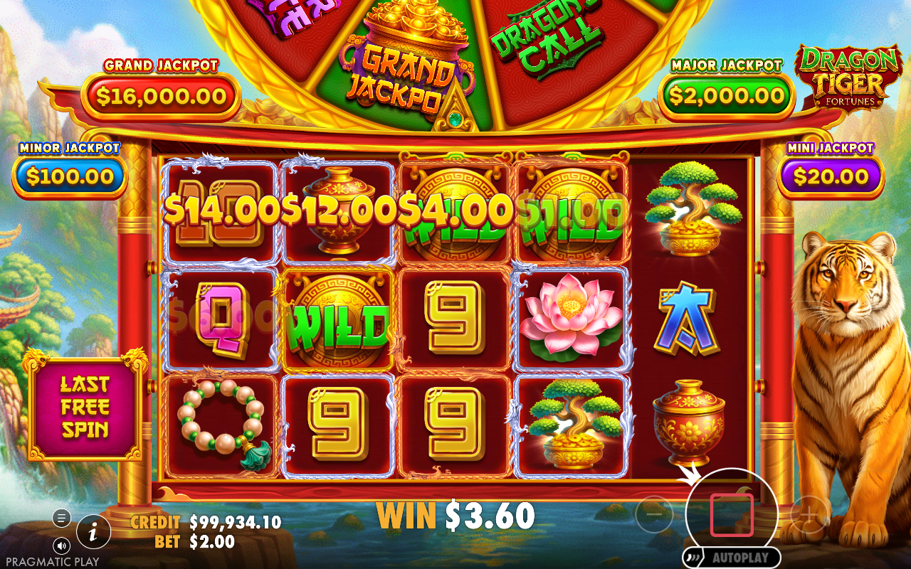 Dragon Tiger Fortunes bonus round