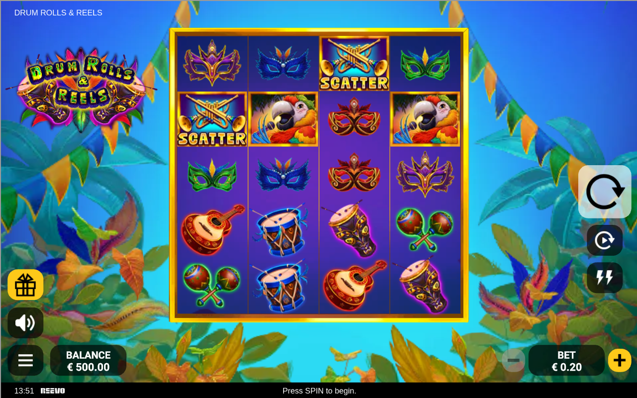 Drum Rolls & Reels base game