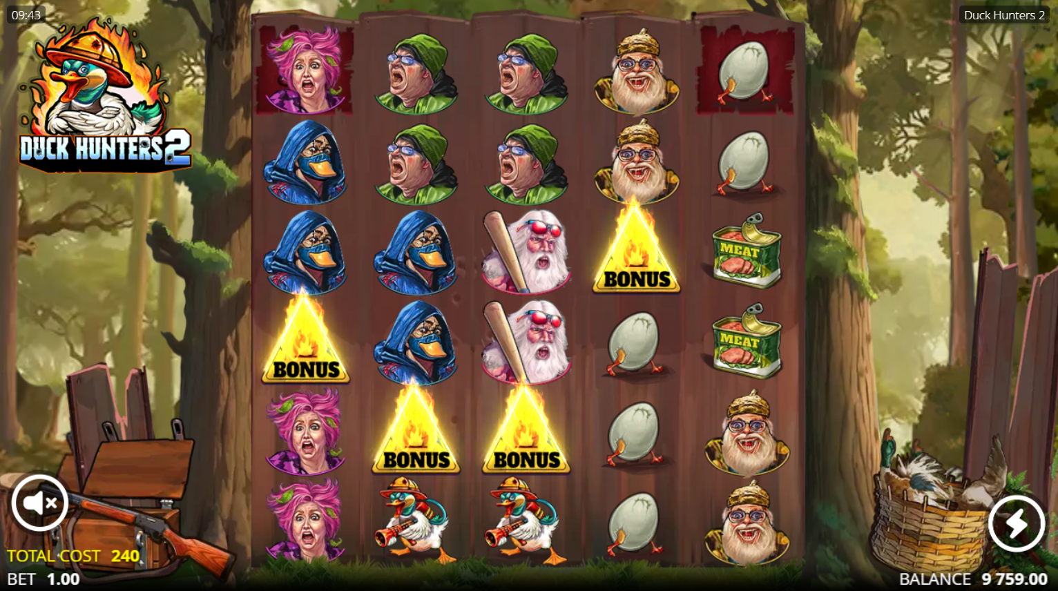 Duck Hunters 2 Free Spins trigger