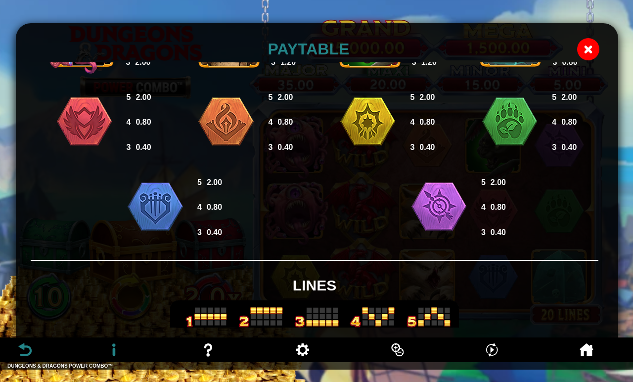 DUNGEONS & DRAGONS POWER COMBO Power Combo free spins rules