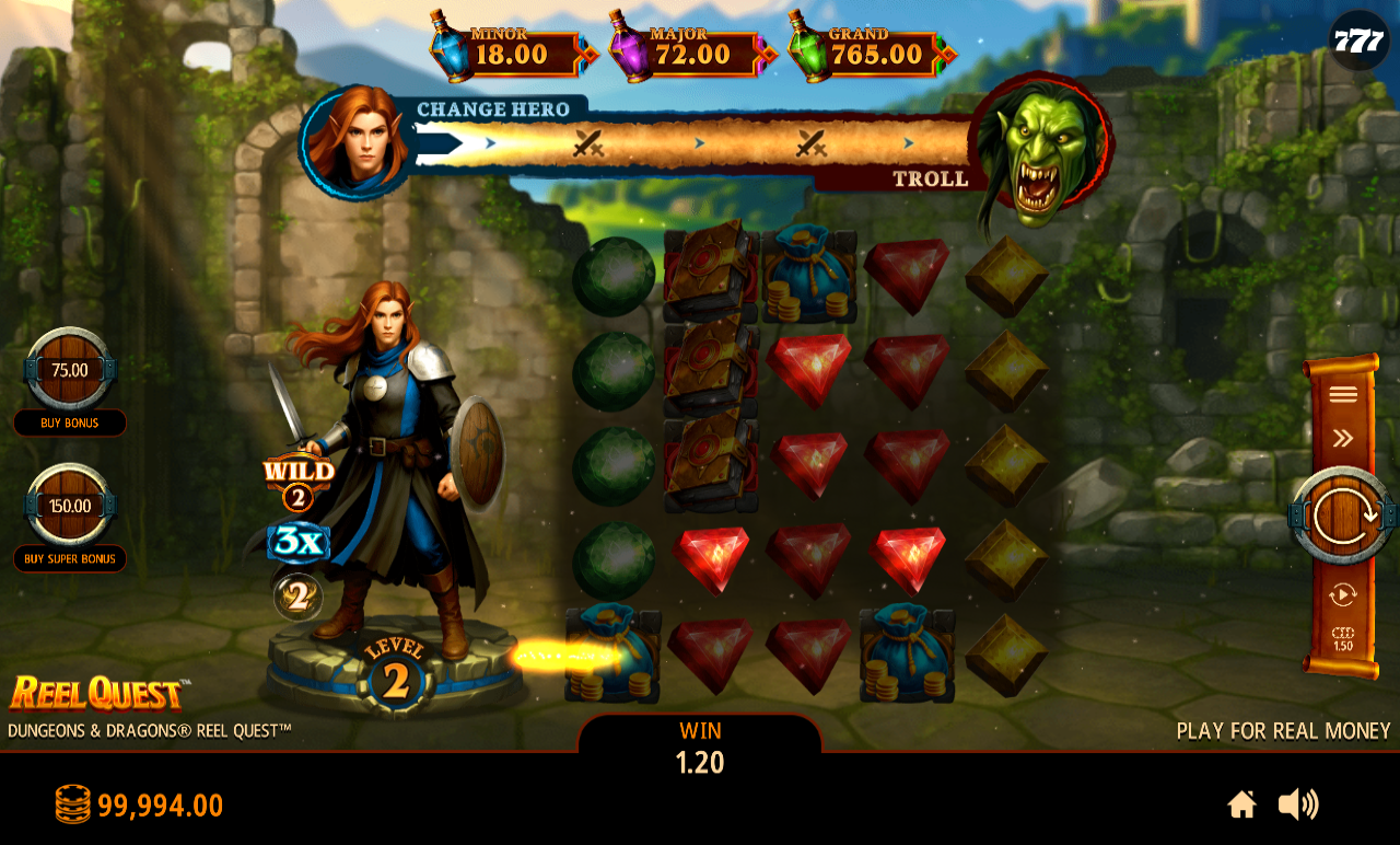 Dungeons & Dragons Reel Quest gameplay