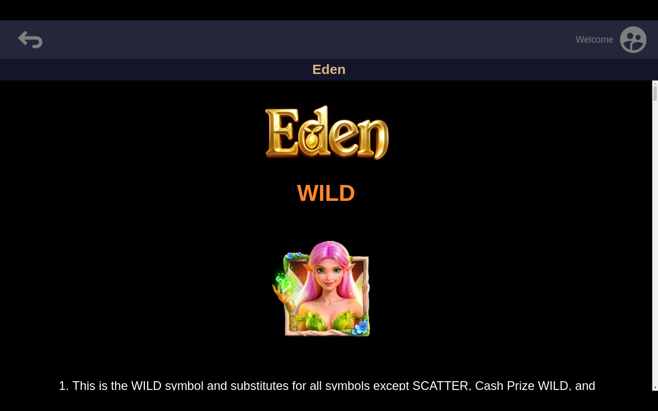 Eden information screen