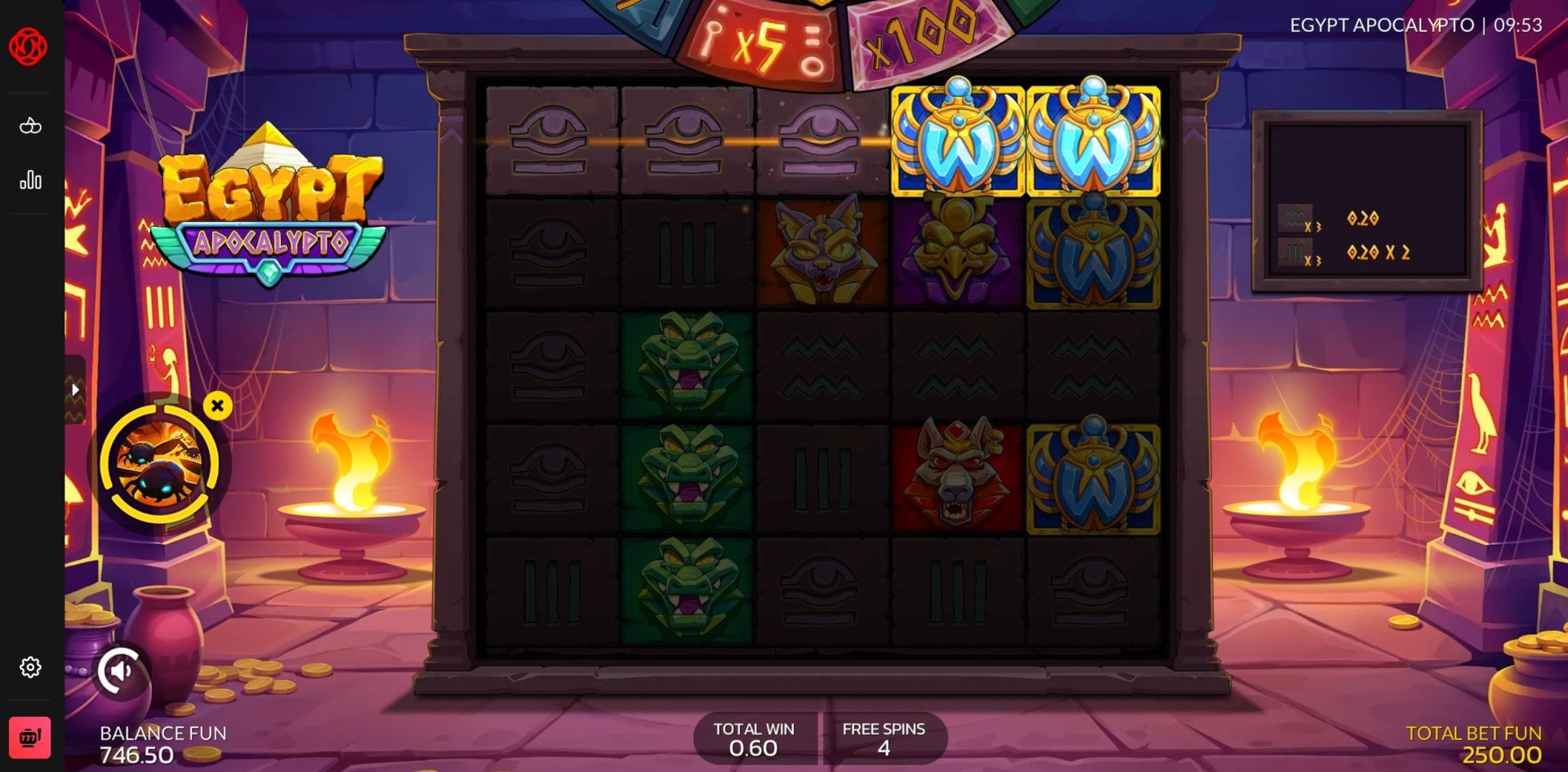 Egypt Apocalypto Bonus Game