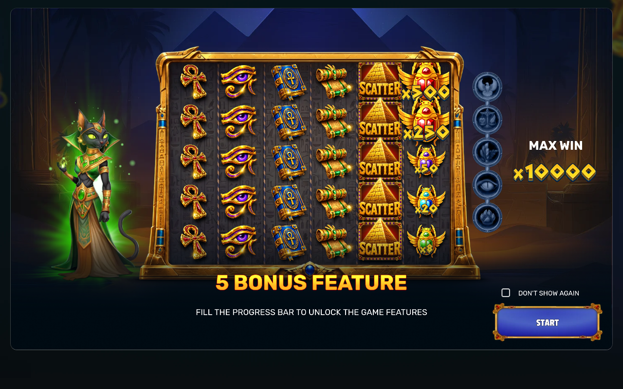 Egyptian Legends information screen