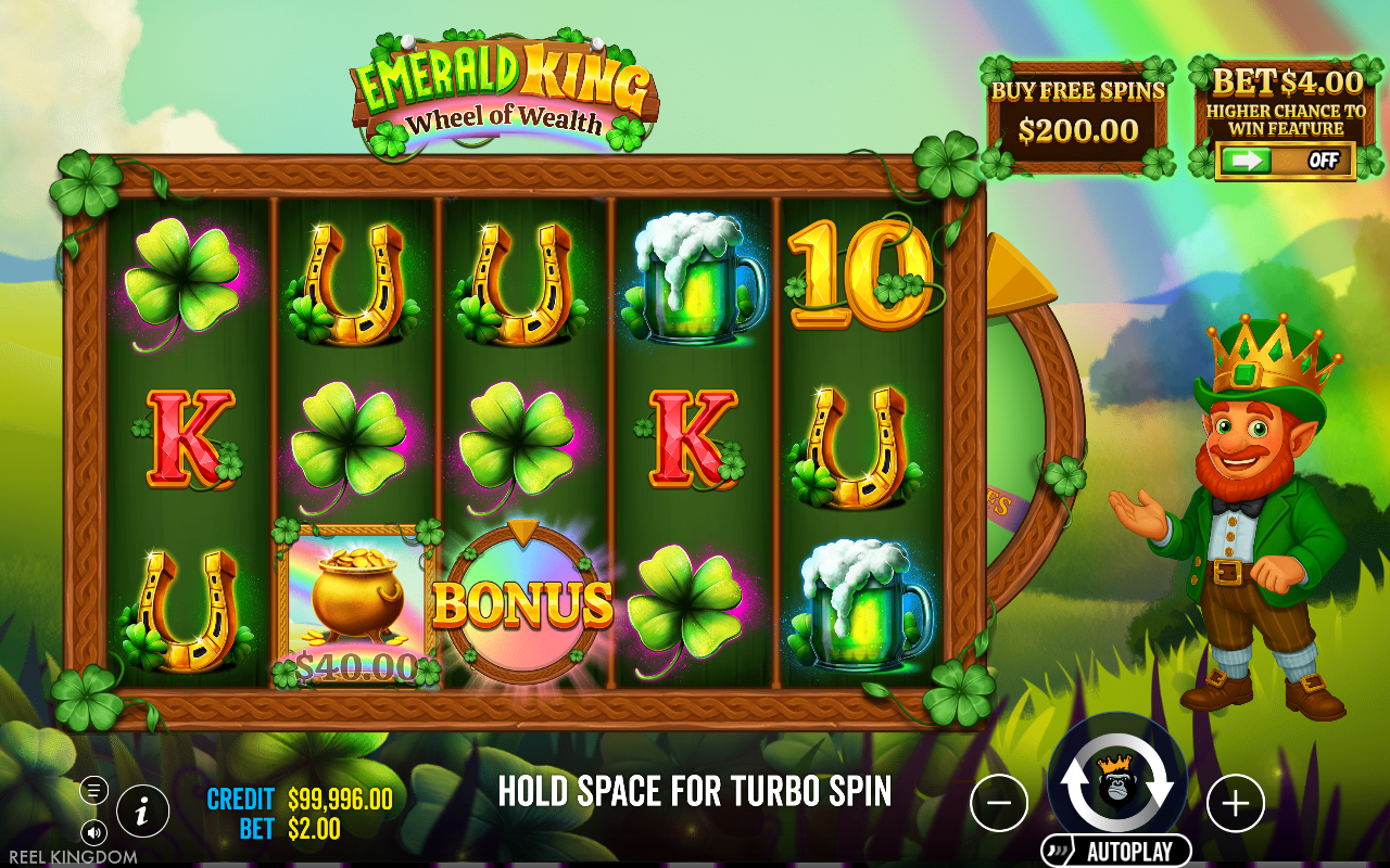Emerald King - Wheel of Wealth gameplay