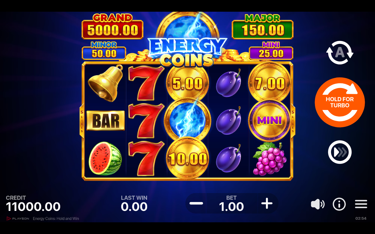 Energy Coins Hold and Win base game