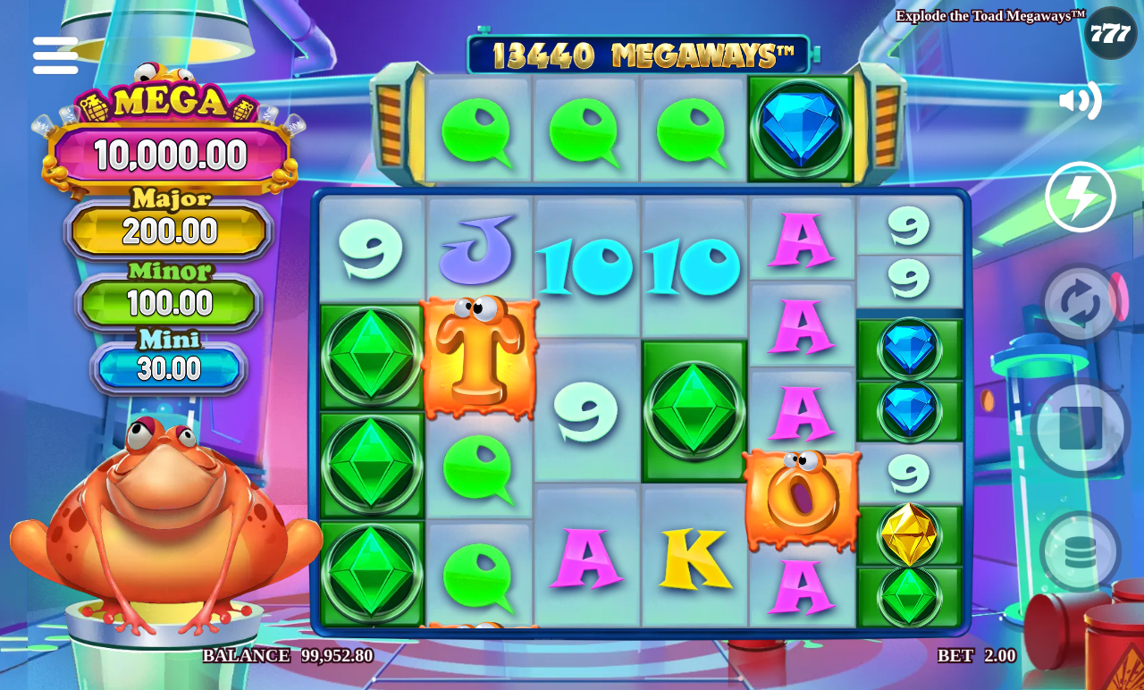 Explode the Toad Megaways gameplay
