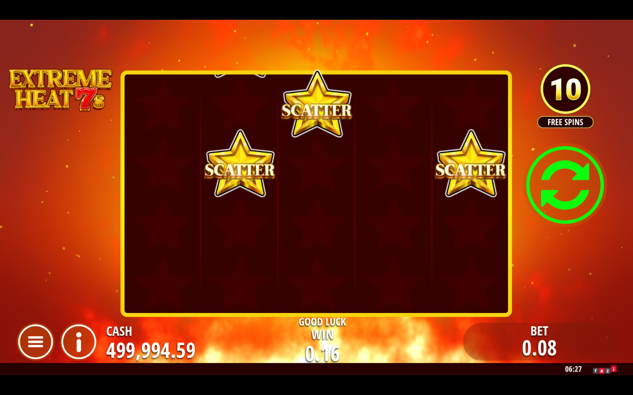 Extreme Heat 7s bonus round