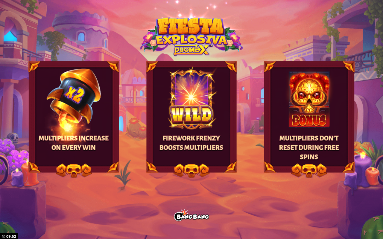 Fiesta Explosiva DuoMax information screen