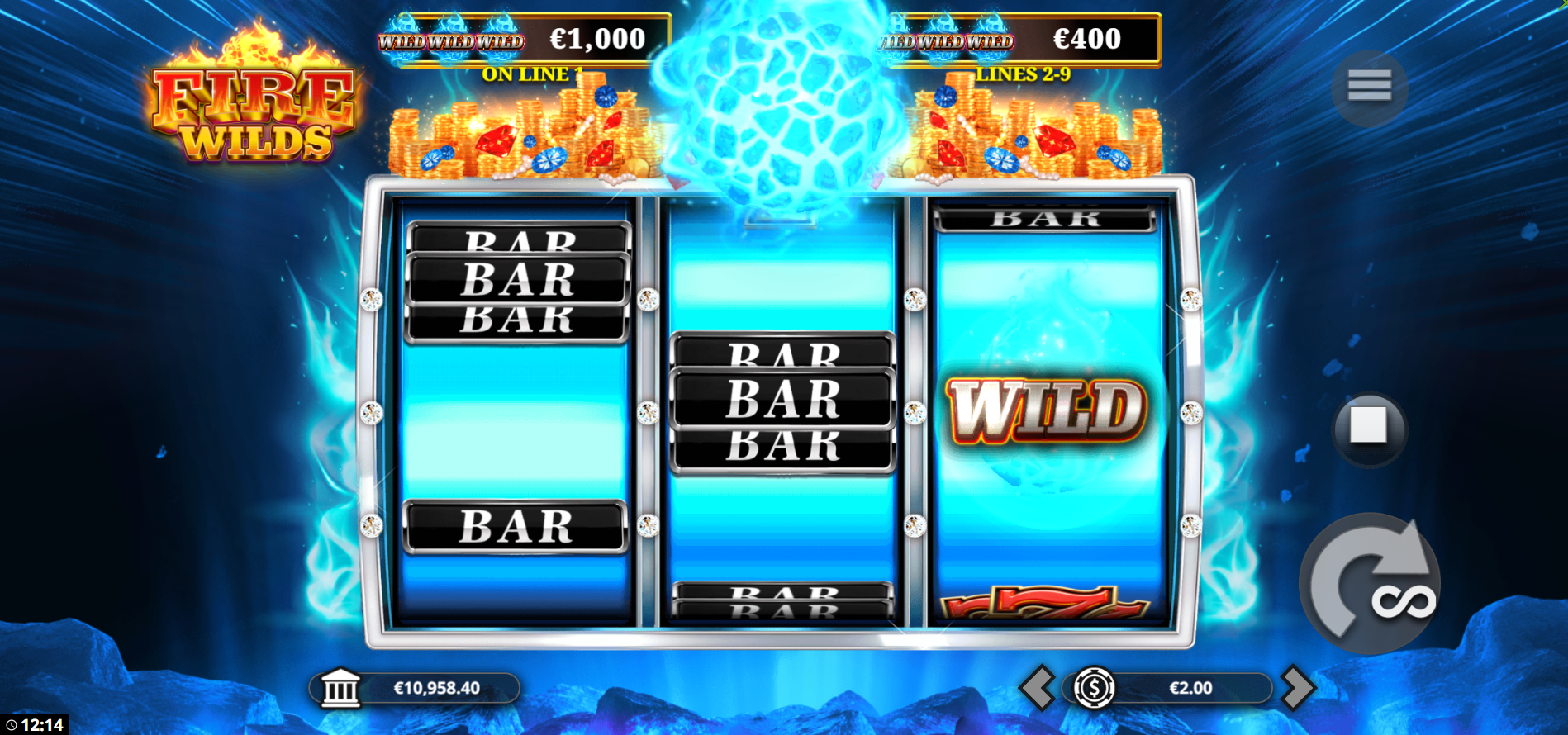 Fire Wilds Nudge Feature trigger