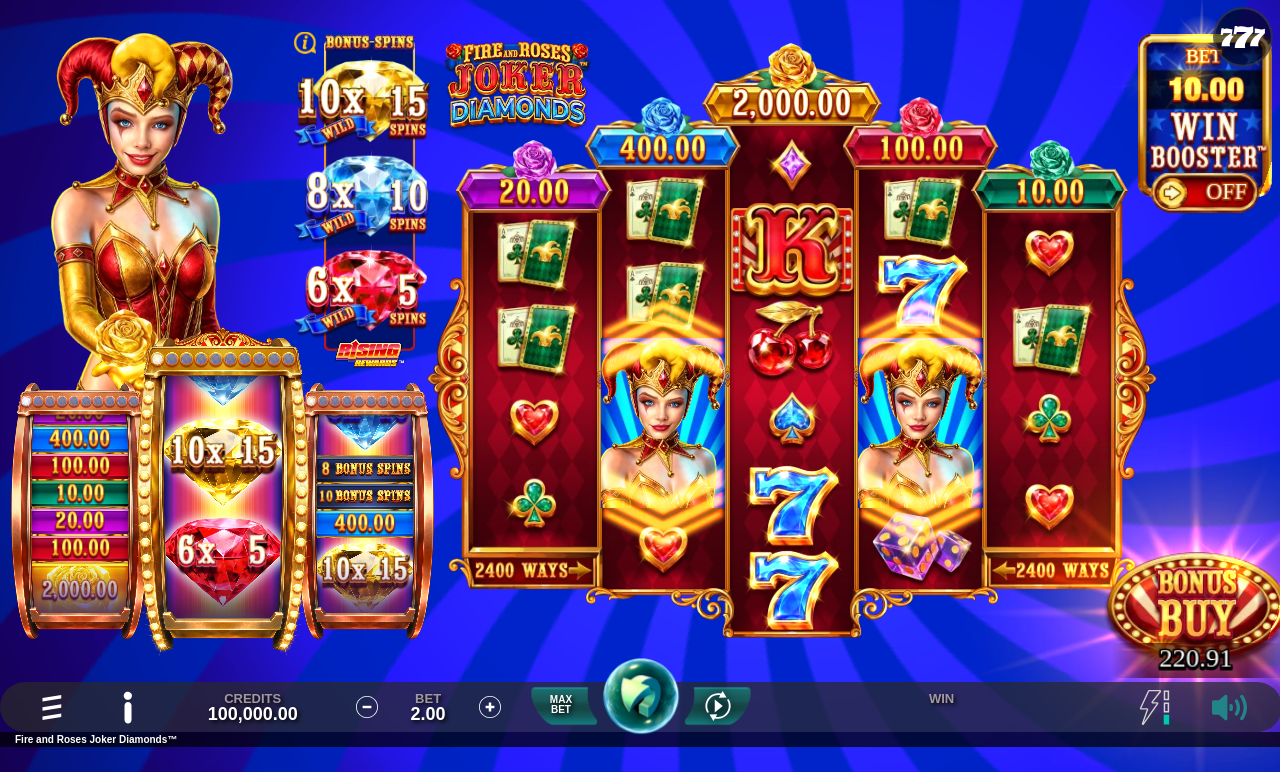 Fire and Roses Joker Diamonds base game