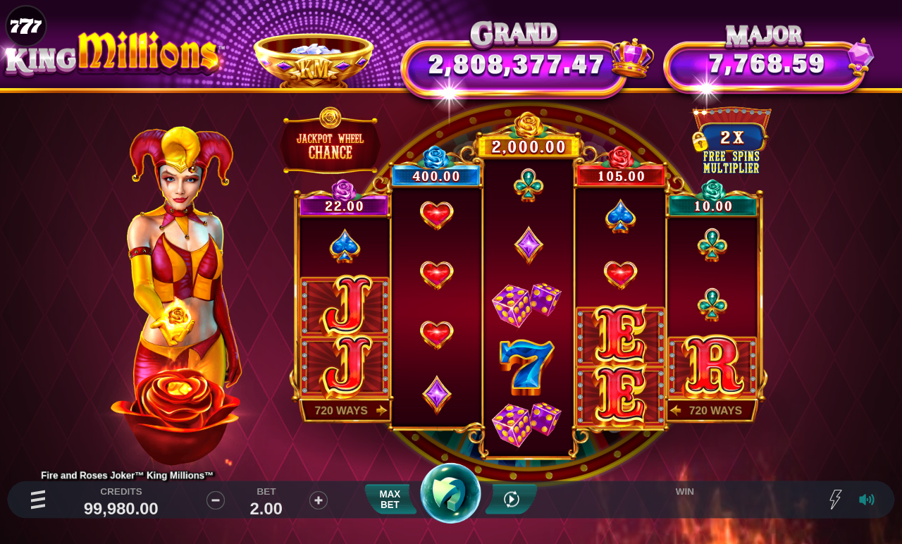 Fire and Roses Joker King Millions gameplay