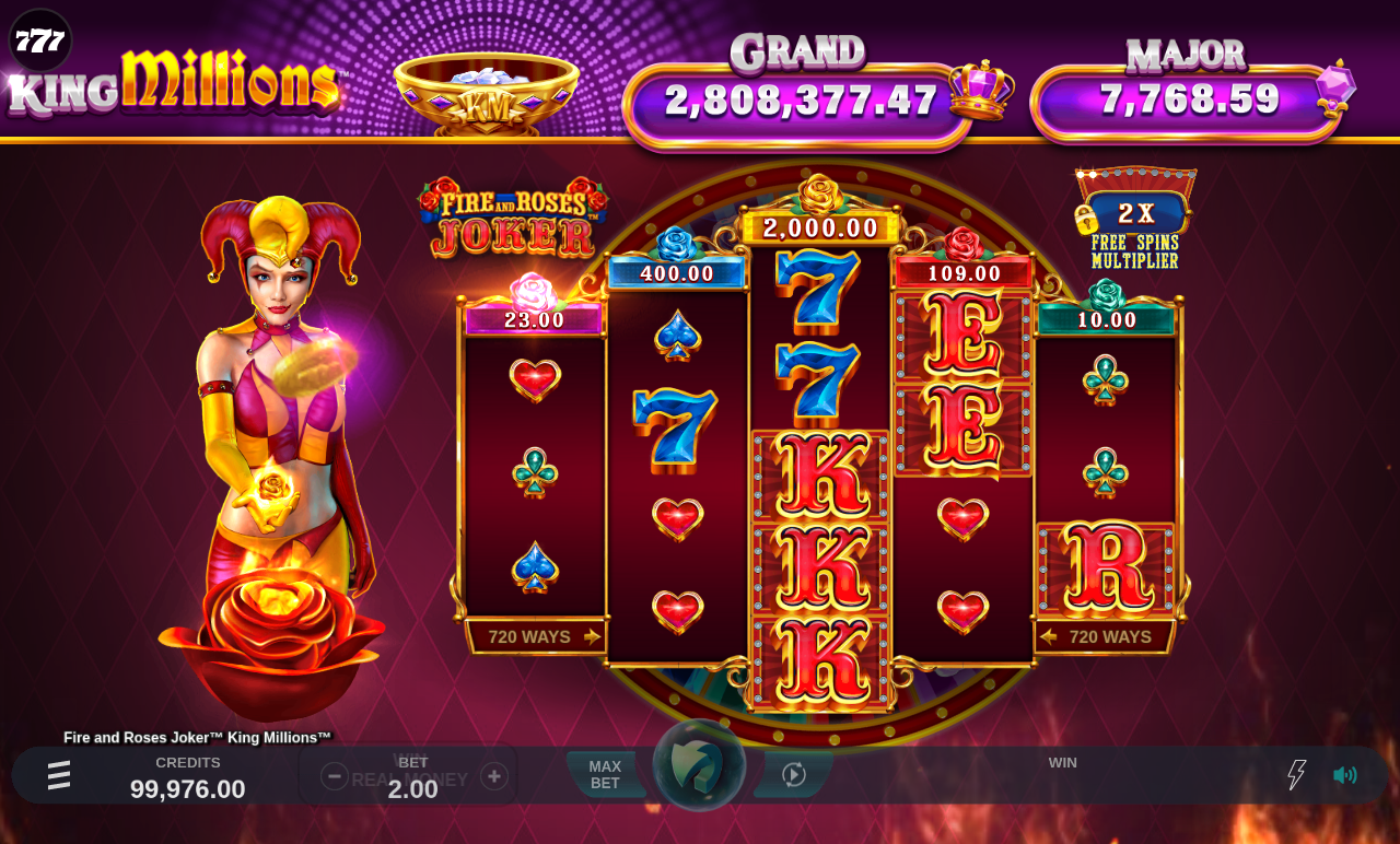 Fire and Roses Joker King Millions gameplay